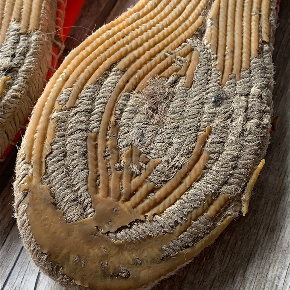 Kate Spade orange canvas and leather espadrilles - Picture 6 of 7